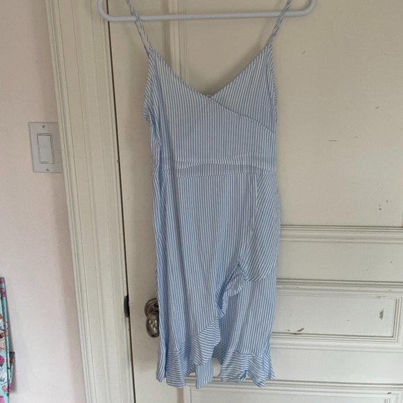 Blue and White Pinstriped Sundress - Picture 2 of 4